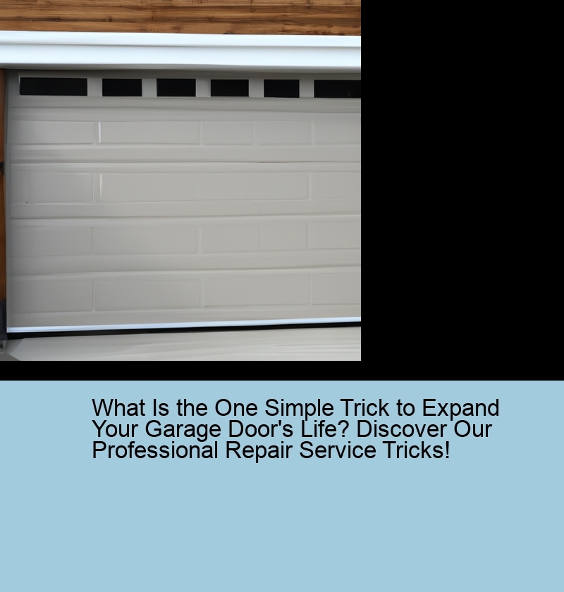 What Is the One Simple Trick to Expand Your Garage Door's Life? Discover Our Professional Repair Service Tricks!