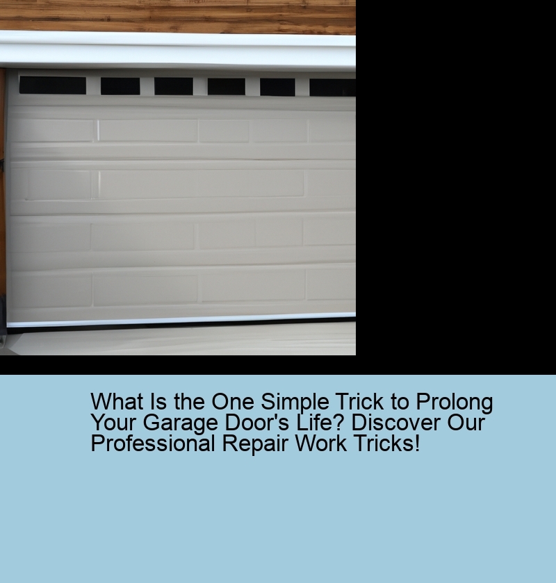 What Is the One Simple Trick to Prolong Your Garage Door's Life? Discover Our Professional Repair Work Tricks!