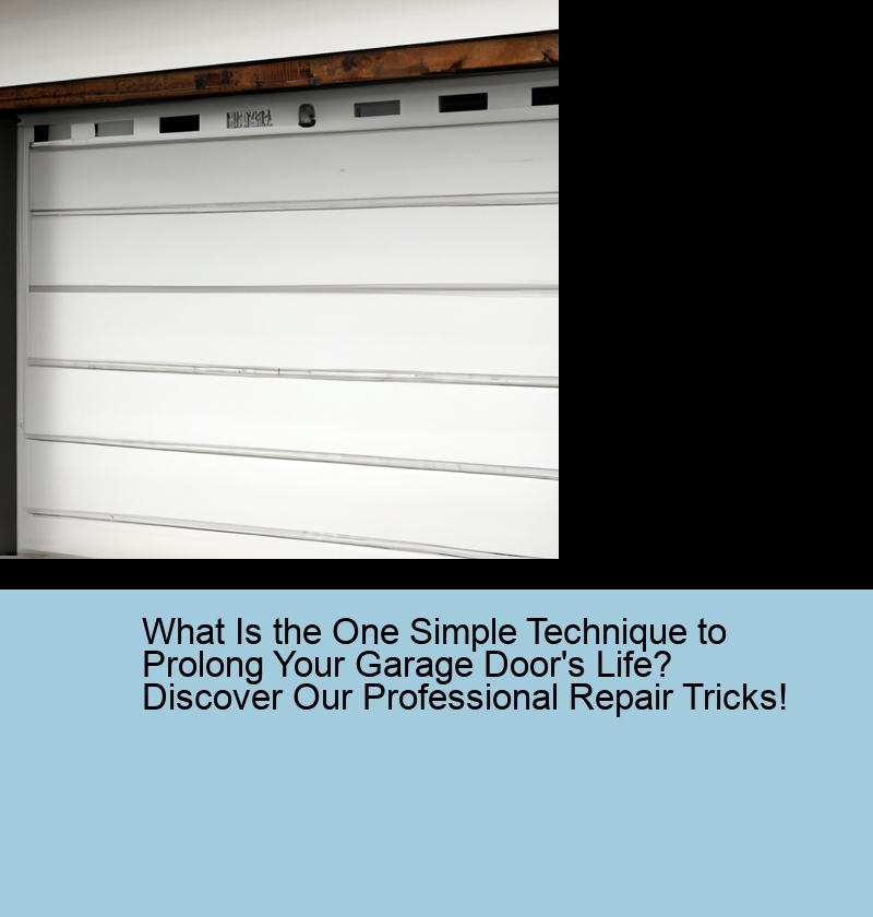 What Is the One Simple Technique to Prolong Your Garage Door's Life? Discover Our Professional Repair Tricks!