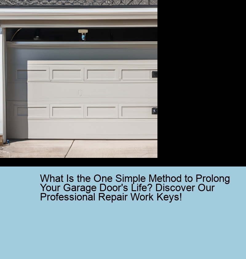 What Is the One Simple Method to Prolong Your Garage Door's Life? Discover Our Professional Repair Work Keys!